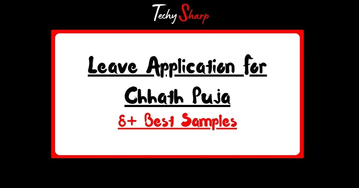 Leave Application For Chhath Puja