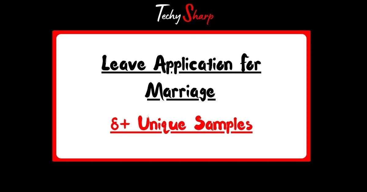 Leave Application For Marriage