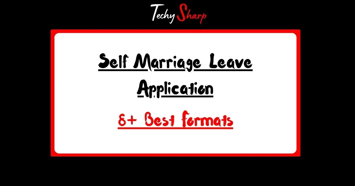 Self Marriage Leave Application