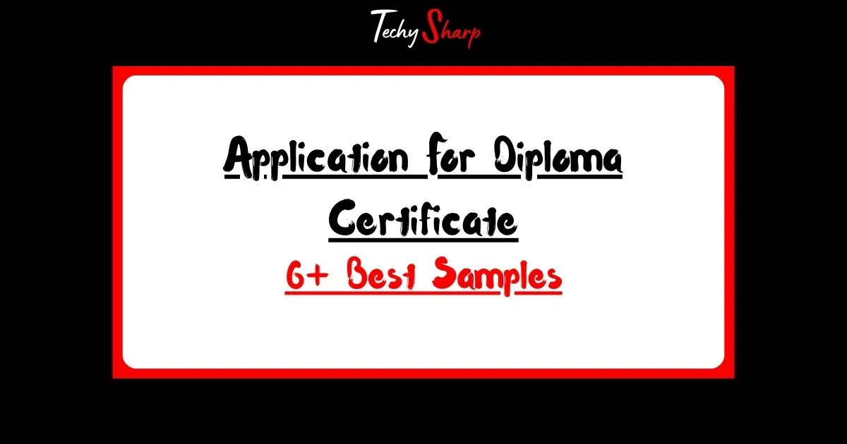 Application For Diploma Certificate
